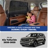 EcoNour Car Front Side Window Sun Shades Compatible for Toyota Tacoma | 2 Pack Breathable Super Stretchy Mesh Sun Shade | Heat Block UV Protection Car Window Screen Covers | Mosquito Net Curtains(Fit for Kia Telluride 2020–2025)
