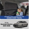 EcoNour Car Front Side Window Sun Shades Compatible for Toyota Tacoma | 2 Pack Breathable Super Stretchy Mesh Sun Shade | Heat Block UV Protection Car Window Screen Covers | Mosquito Net Curtains(Fit for Hyundai Elantra 2021–2026)