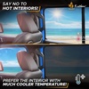 EcoNour Car Front Side Window Sun Shades Compatible for Toyota Tacoma | 2 Pack Breathable Super Stretchy Mesh Sun Shade | Heat Block UV Protection Car Window Screen Covers | Mosquito Net Curtains(Jeep Wrangler Rear)
