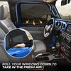EcoNour Car Front Side Window Sun Shades Compatible for Toyota Tacoma | 2 Pack Breathable Super Stretchy Mesh Sun Shade | Heat Block UV Protection Car Window Screen Covers | Mosquito Net Curtains(Jeep Wrangler Front)
