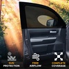 EcoNour Car Front Side Window Sun Shades Compatible for Toyota Tacoma | 2 Pack Breathable Super Stretchy Mesh Sun Shade | Heat Block UV Protection Car Window Screen Covers | Mosquito Net Curtains(Toyota Tundra front)