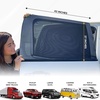 EcoNour Car Front Side Window Sun Shades Compatible for Toyota Tacoma | 2 Pack Breathable Super Stretchy Mesh Sun Shade | Heat Block UV Protection Car Window Screen Covers | Mosquito Net Curtains(XX-Large)