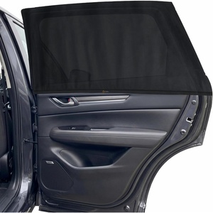 EcoNour Car Front Side Window Sun Shades Compatible for Toyota Tacoma | 2 Pack Breathable Super Stretchy Mesh Sun Shade | Heat Block UV Protection Car Window Screen Covers | Mosquito Net Curtains(Large)