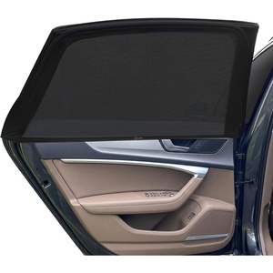 EcoNour Car Front Side Window Sun Shades Compatible for Toyota Tacoma | 2 Pack Breathable Super Stretchy Mesh Sun Shade | Heat Block UV Protection Car Window Screen Covers | Mosquito Net Curtains(Medium)