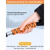 EcoNour 17″ Snow Brush & Ice Scraper for Car Windshield with Soft Foam Grip(Orange  Red & Green)