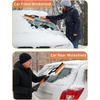 EcoNour 17″ Snow Brush & Ice Scraper for Car Windshield with Soft Foam Grip(Orange  Red & Green)