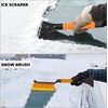 EcoNour 17″ Snow Brush & Ice Scraper for Car Windshield with Soft Foam Grip(Orange)