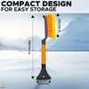 EcoNour 17″ Snow Brush & Ice Scraper for Car Windshield with Soft Foam Grip(Orange)