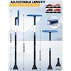 EcoNour 49″ Snow Broom with Ice Scraper for Car Windshield & Windows(Blue 49″)