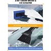 EcoNour 49″ Snow Broom with Ice Scraper for Car Windshield & Windows(Blue 49″)
