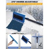 EcoNour 49″ Snow Broom with Ice Scraper for Car Windshield & Windows(Blue 62″)