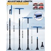 EcoNour 49″ Snow Broom with Ice Scraper for Car Windshield & Windows(Blue 62″)