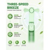 EcoNour Pocket Fan, Pink, Mini Handheld Personal Fan, 3-Speed Portable Cooling Fan for Travel, Office & Outdoor(Green)