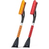 EcoNour 17″ Snow Brush & Ice Scraper for Car Windshield with Soft Foam Grip(Orange & Red)