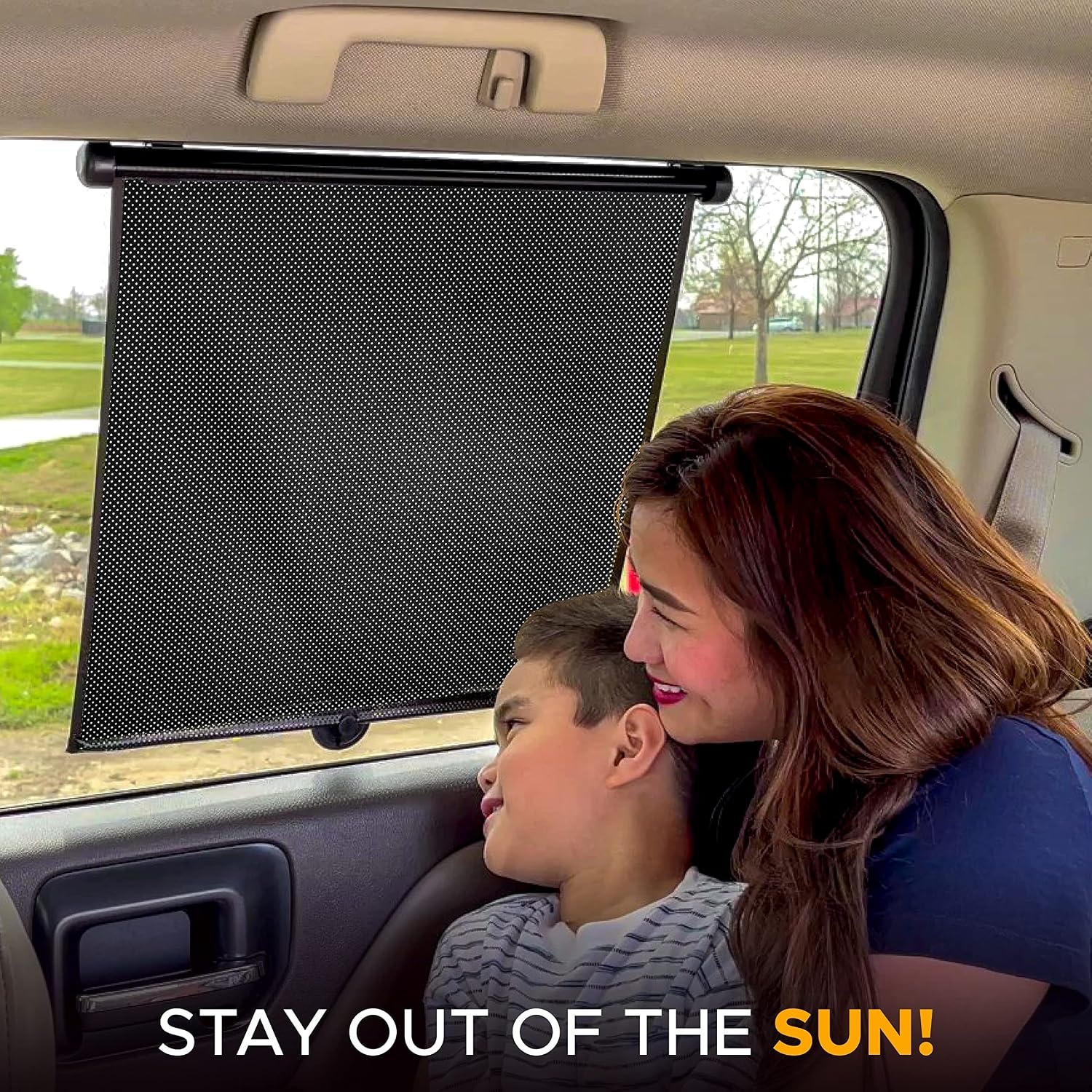 image:imageEcoNour Sunshade for Car Windshield with Mirror Cut EcoNour Car Side Window Sun Shade 2 Pack