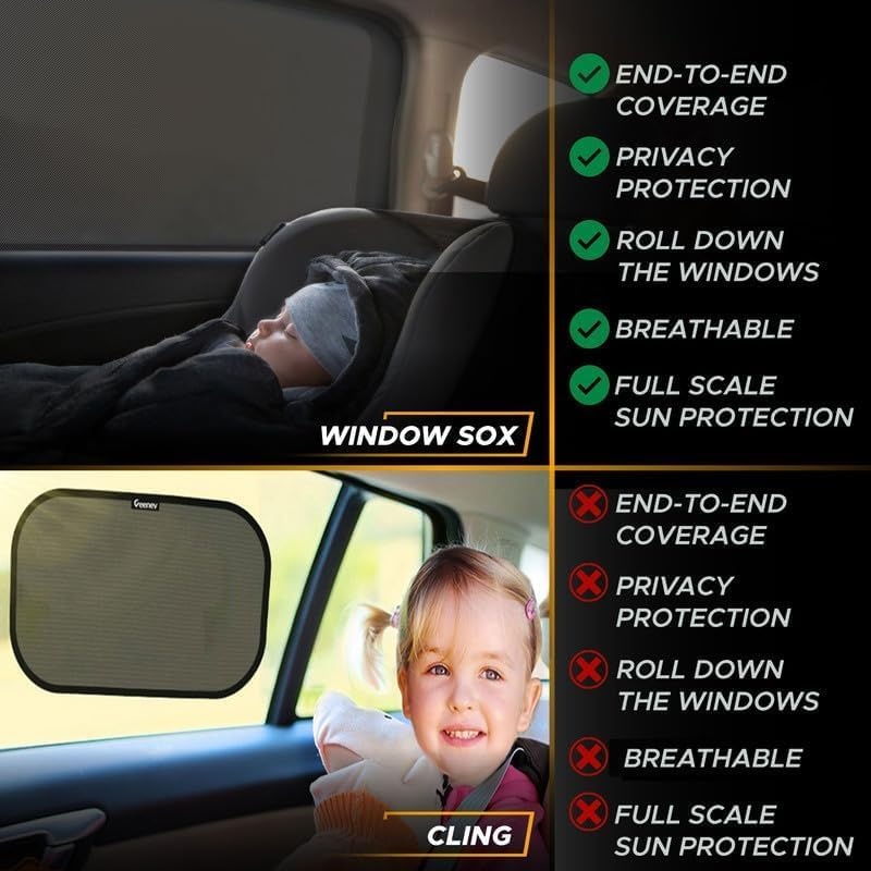 image:imageEcoNour Sunshade for Car Windshield with Mirror Cut Window Shades for Side Windows Pack of 2