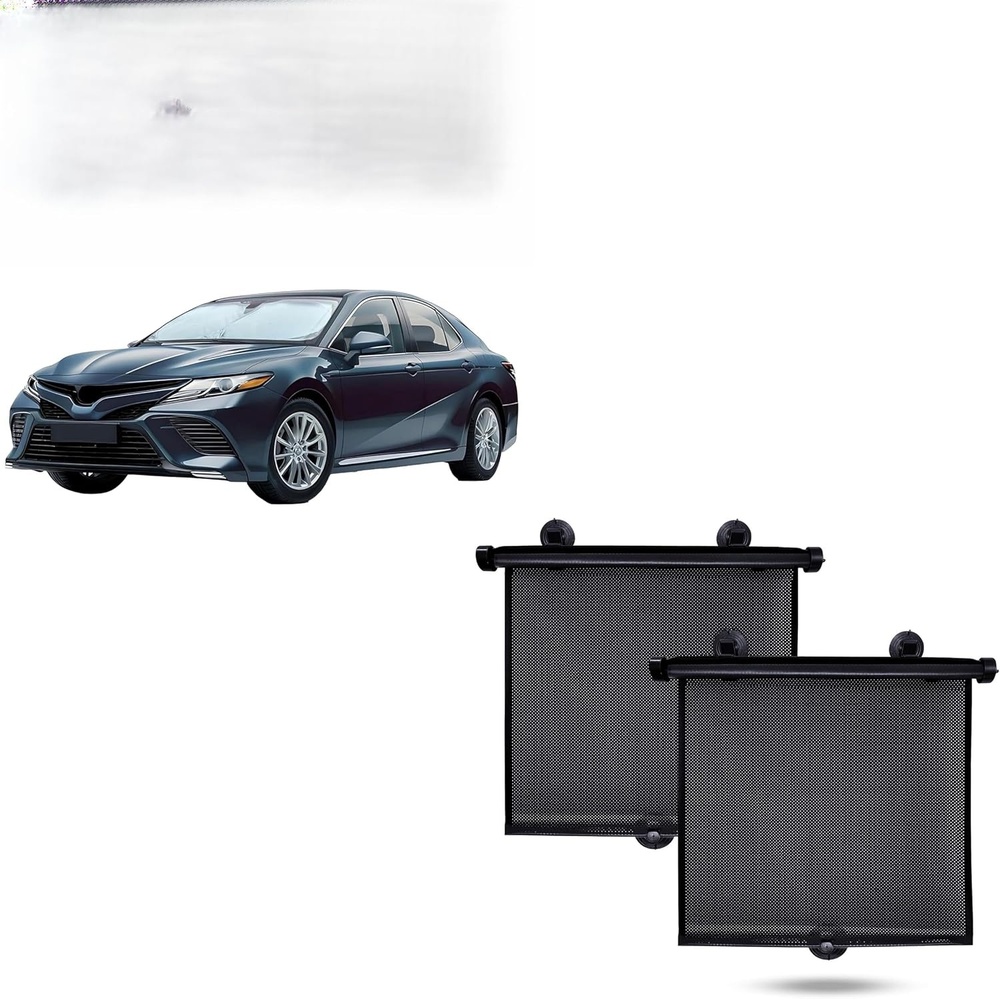 image:imageEcoNour Sunshade for Car Windshield with Mirror Cut EcoNour Car Side Window Sun Shade 2 Pack