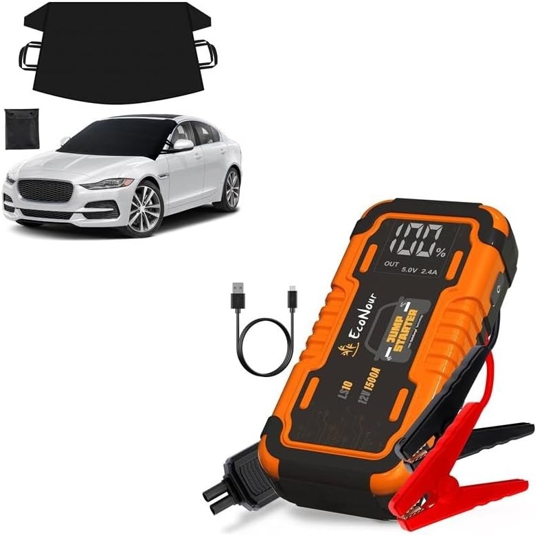 image:imageEcoNour Windshield Cover for Ice and Snow LS10 Car Battery Jump Starter 1500A Battery Jumper Starter