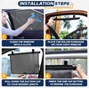 EcoNour 2 in 1 Car Steering Wheel Desk + EcoNour Car Window Shades for Baby (2 Pack) – Upgraded | Steering Wheel Tray for Laptop Car Mount with Pen Holder | Car Shades for Side Window