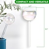 EcoNour 2PCS Light Iridescent Self-Watering Glass Globes | Automatic Plant Waterer for Indoor & Outdoor Use | Provides Up to a Week of Hydration | Ideal for Plant Lovers