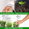 EcoNour 2PCS Light Iridescent Self-Watering Glass Globes | Automatic Plant Waterer for Indoor & Outdoor Use | Provides Up to a Week of Hydration | Ideal for Plant Lovers