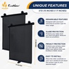 EcoNour Car Side Window Sun Shade 15″x17″ + EcoNour Car Back Seat Protector for Kids (2 Pack) | Car Shades for Side Windows | Waterproof Seat Back Protector with Storage Organizers