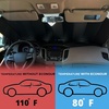 EcoNour Car Window Screens + Accordion Car Windshield Sunshade (Large 28×58 inches) | Offers Complete Sun Protection and Privacy Blackout