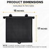 EcoNour Car Windshield Sun Shade + Side Window Sun Shade (2 Pack) | Retractable Roller Sunshade | Car Interior Accessories for Sun Heat & Privacy Blackout