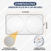 EcoNour Car Windshield Sun Shade (Medium Plus 64”x34”) + Car Steering Wheel Desk | Complete Sun Protection | Multipurpose Travel Car Accessories
