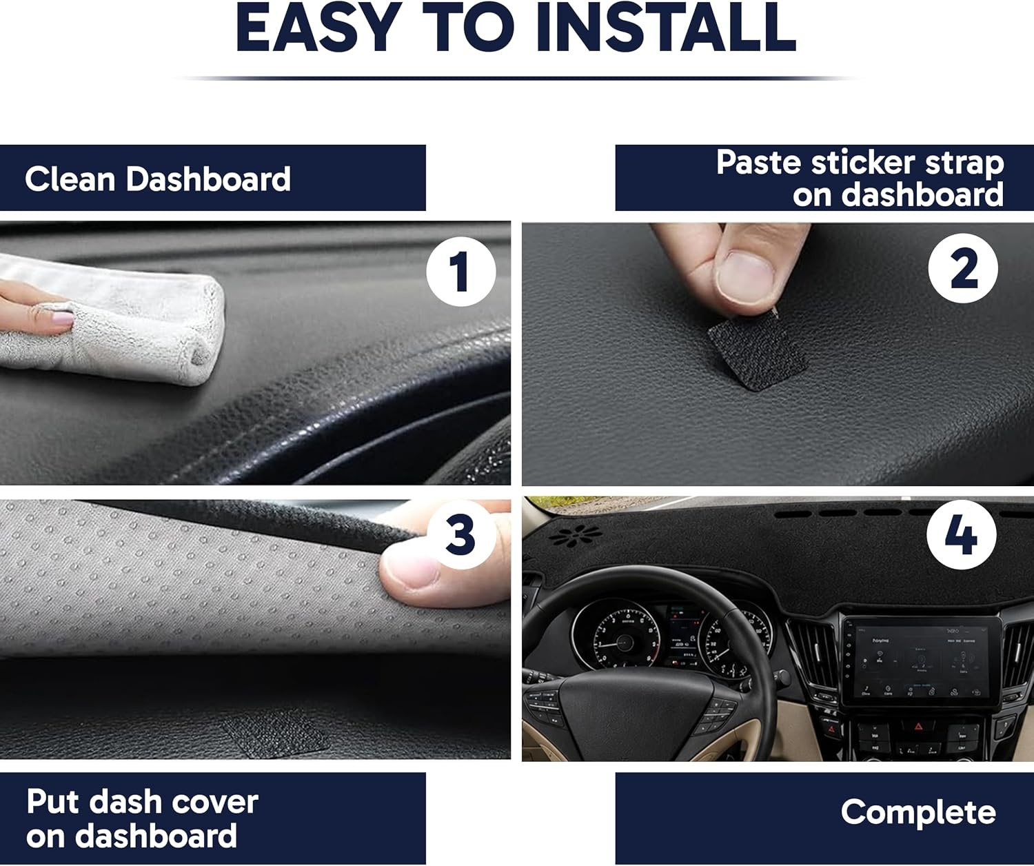 image:imageEcoNour Dash Cover for 20112014 Hyundai Sonata Sunshade UV ProtectionFit for Chevy Tahoe 20072014