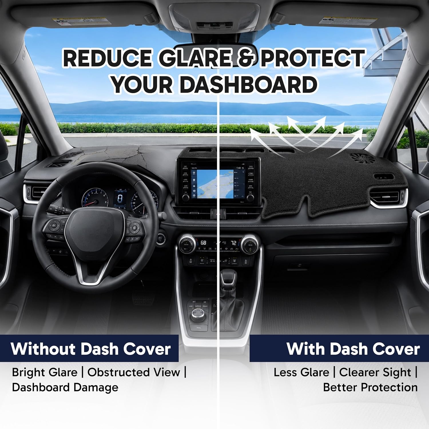image:imageEcoNour Dash Cover for 20112014 Hyundai Sonata Sunshade UV ProtectionFit forChevrolet Silverado 20072013