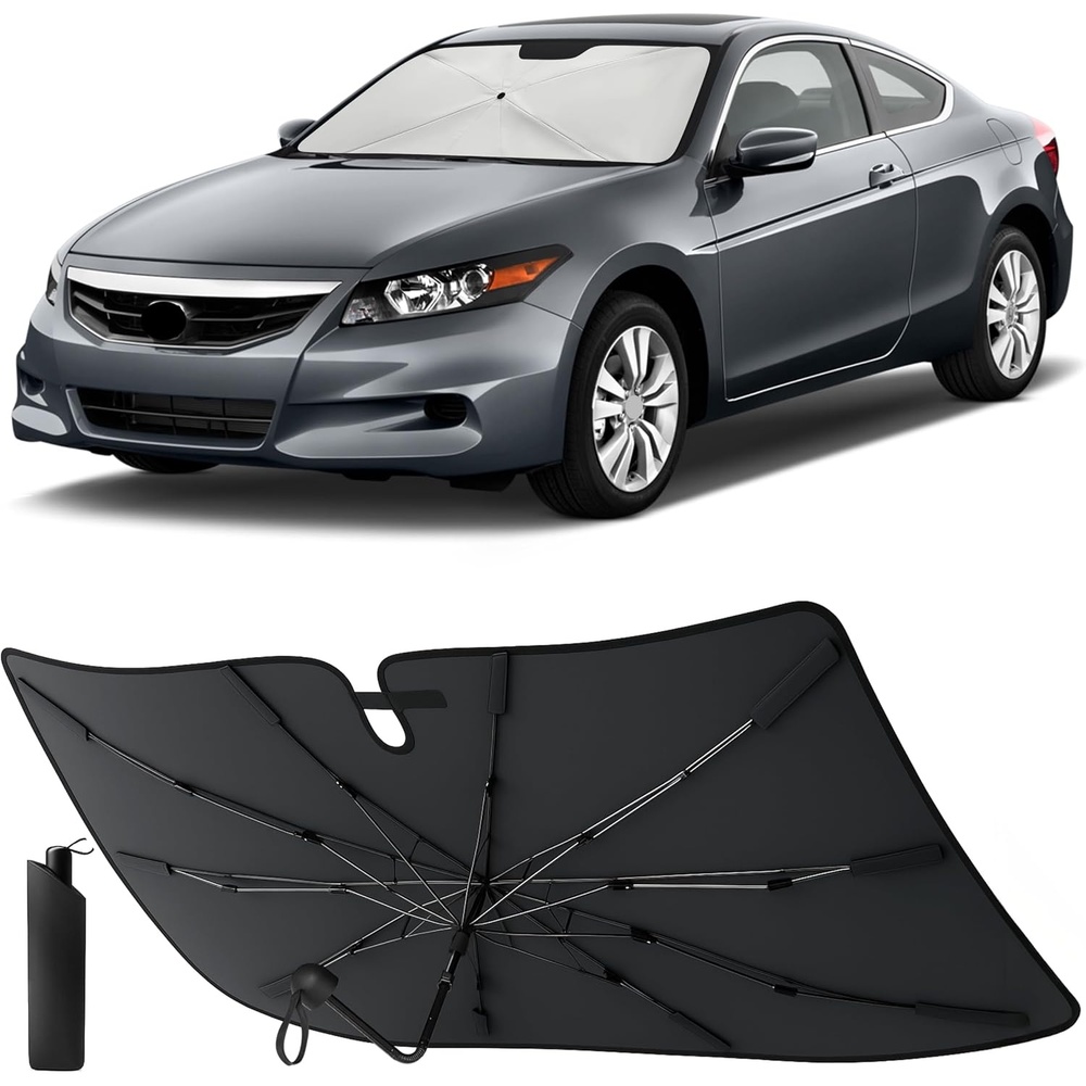 image:imageEcoNour Umbrella Foldable Windshield Sun Shade Fit for 20082010 2011 2012 Honda Accord Sunshade Front Car Window Shades Sun Visor UV Protection Heat Blocker Car Accessories