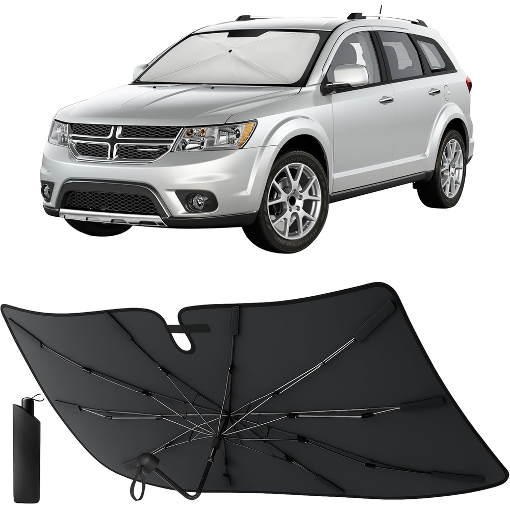 image:imageEcoNour Umbrella Foldable Windshield Sun Shade Fit for 20092018 2019 2020 Dodge Journey Sunshade Front Car Window Shades Sun Visor UV Protection Heat Blocker Car Accessories