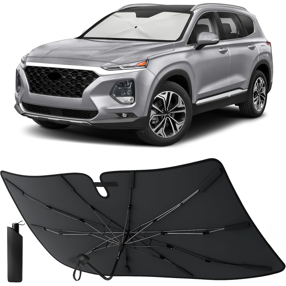 image:imageEcoNour Umbrella Foldable Windshield Sun Shade Fit for 20132016 2017 2018 Hyundai Santa Fe Sunshade Front Car Window Shades Sun Visor UV Protection Heat Blocker Car Accessories