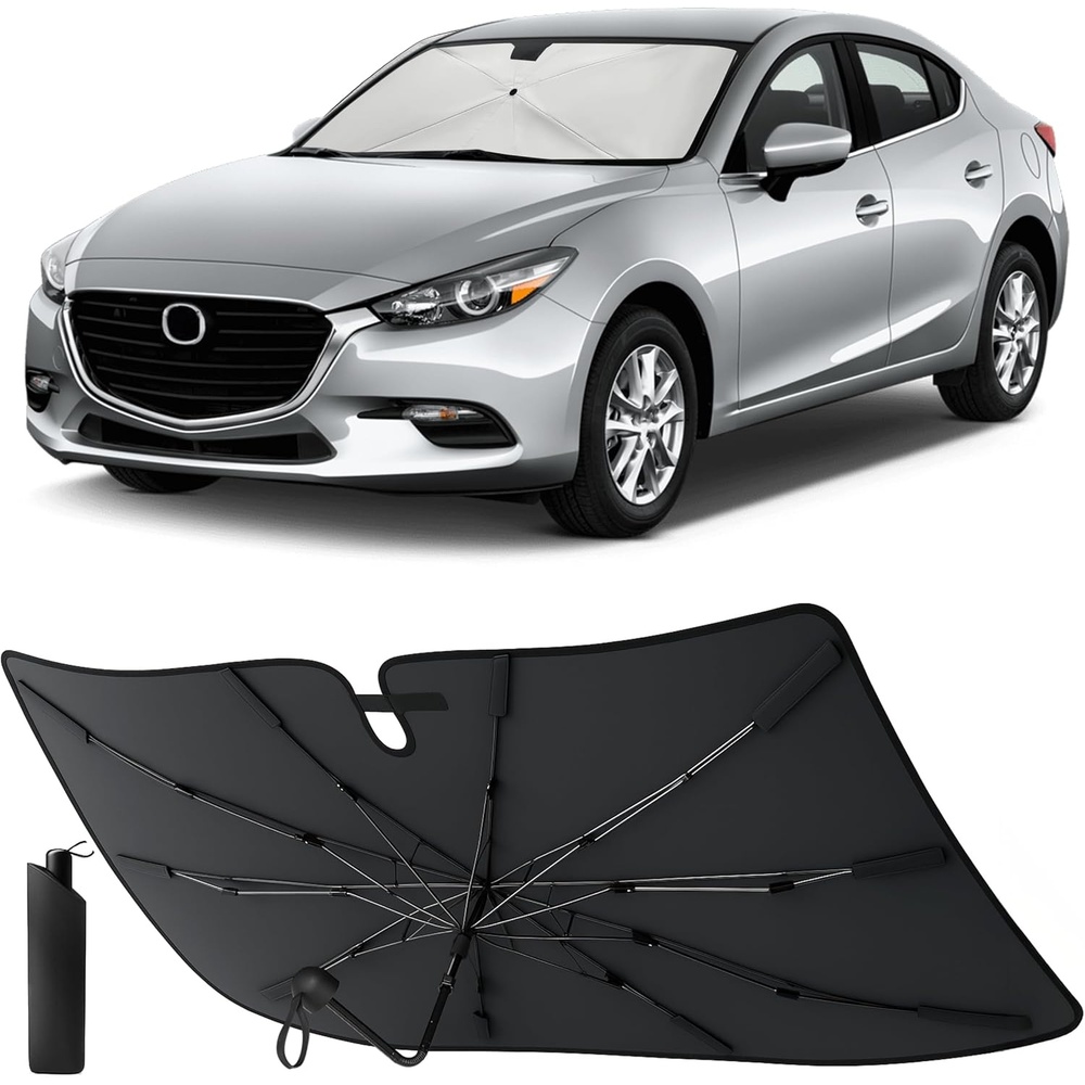 image:imageEcoNour Umbrella Foldable Windshield Sun Shade Fit for 20142016 2017 2018 Mazda 3 Sunshade Front Car Window Shades Sun Visor UV Protection Heat Blocker Car Accessories