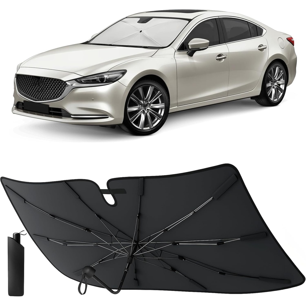 image:imageEcoNour Umbrella Foldable Windshield Sun Shade Fit for 20142019 2020 2021 Mazda 6 Sunshade Front Car Window Shades Sun Visor UV Protection Heat Blocker Car Accessories