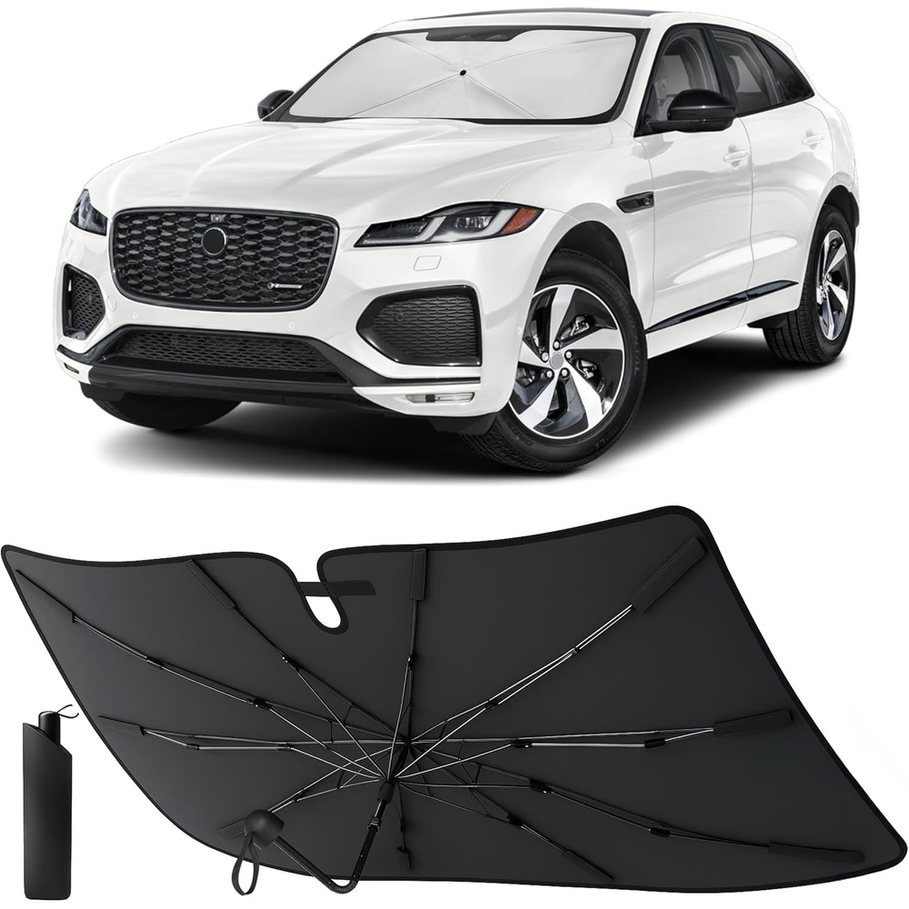 image:imageEcoNour Umbrella Foldable Windshield Sun Shade Fit for 20162023 2024 2025 Jaguar FPace Sunshade Front Car Window Shades Sun Visor UV Protection Heat Blocker Car Accessories