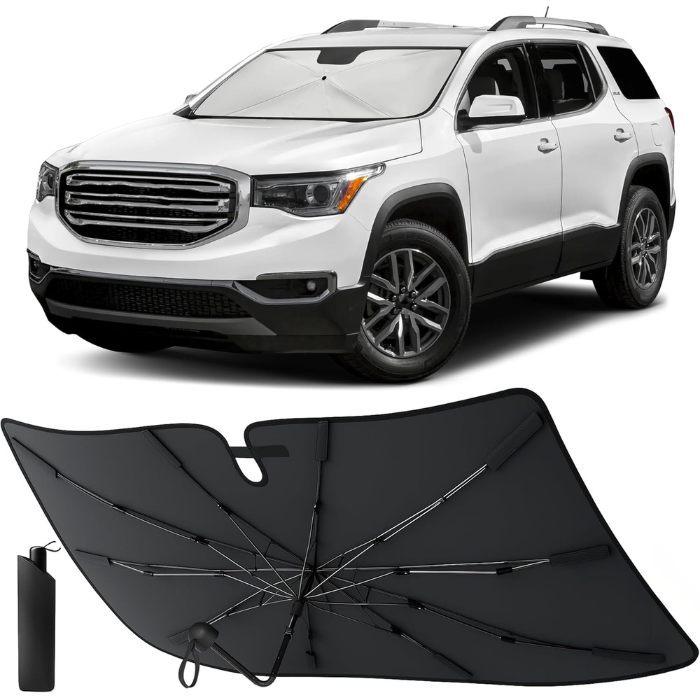image:imageEcoNour Umbrella Foldable Windshield Sun Shade Fit for 20172021 2022 2023 GMC Acadia Sunshade Front Car Window Shades Sun Visor UV Protection Heat Blocker Car Accessories