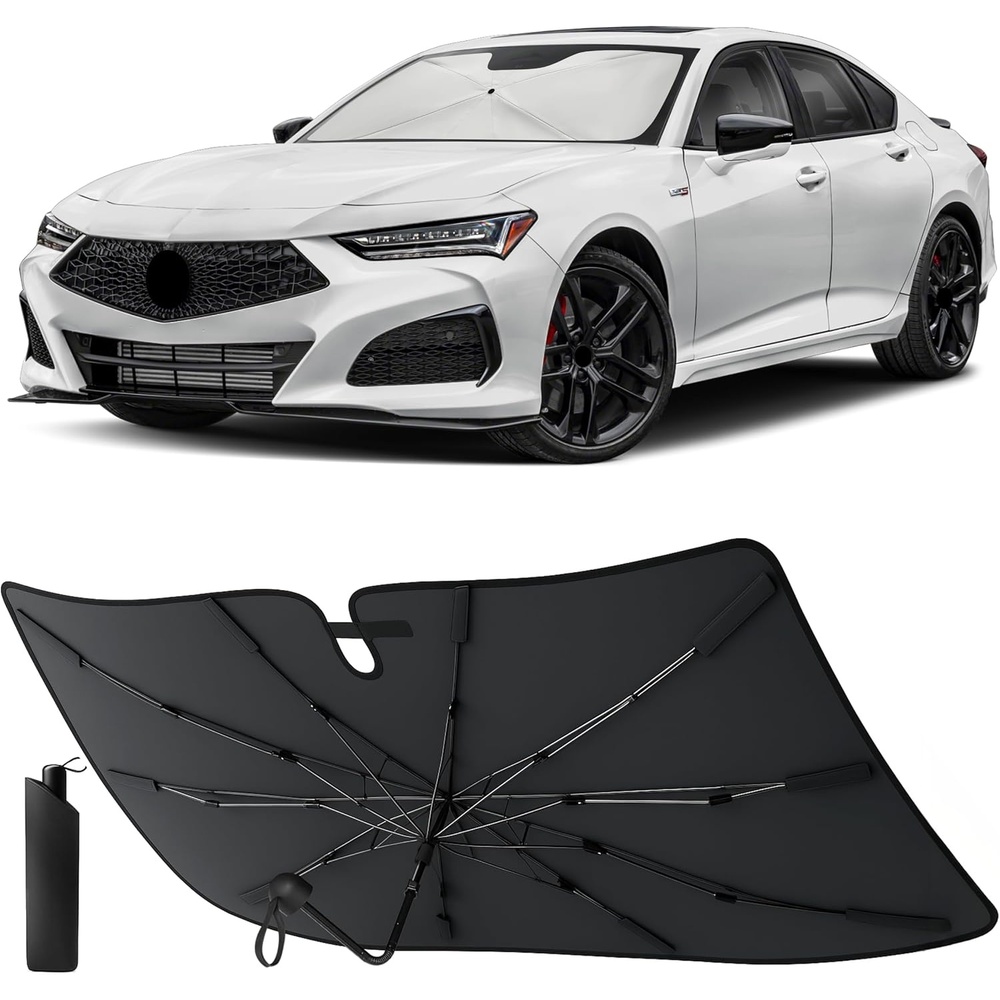 image:imageEcoNour Umbrella Foldable Windshield Sun Shade Fit for 20212024 2025 2026 Acura TLX Sunshade Front Car Window Shades Sun Visor UV Protection Heat Blocker Car Accessories