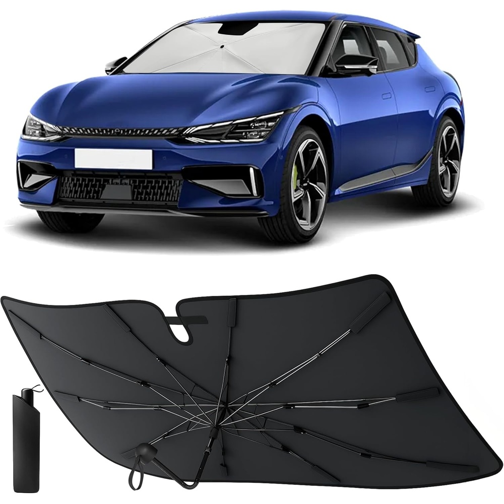 image:imageEcoNour Umbrella Foldable Windshield Sun Shade Fit for 20222023 2024 2025 Kia EV6 Sunshade Front Car Window Shades Sun Visor UV Protection Heat Blocker Car Accessories