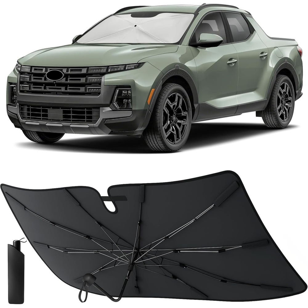 image:imageEcoNour Umbrella Foldable Windshield Sun Shade Fit for 20222024 2025 2026 Hyundai Santa Cruz Sunshade Front Car Window Shades Sun Visor UV Protection Heat Blocker Car Accessories