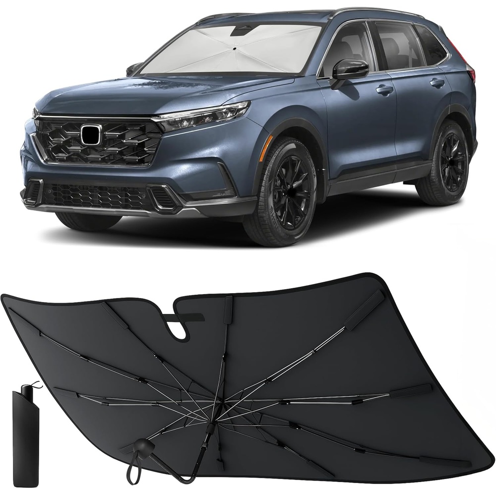 image:imageEcoNour Umbrella Foldable Windshield Sun Shade Fit for 20232024 2025 2026 Honda CRV Sunshade Front Car Window Shades Sun Visor UV Protection Heat Blocker Car Accessories