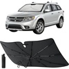 EcoNour Umbrella Foldable Windshield Sun Shade Fit for 2009-2018 2019 2020 Dodge Journey Sunshade, Front Car Window Shades Sun Visor, UV Protection, Heat Blocker, Car Accessories
