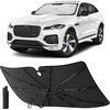 EcoNour Umbrella Foldable Windshield Sun Shade Fit for 2016-2023 2024 2025 Jaguar F-Pace Sunshade, Front Car Window Shades Sun Visor, UV Protection, Heat Blocker, Car Accessories