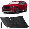 EcoNour Umbrella Foldable Windshield Sun Shade Fit for 2016-2024 2025 2026 Mazda CX-9 Sunshade, Front Car Window Shades Sun Visor, UV Protection, Heat Blocker, Car Accessories