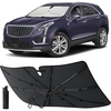 EcoNour Umbrella Foldable Windshield Sun Shade Fit for 2017-2023 2024 2025 Cadillac XT5 Sunshade, Front Car Window Shades Sun Visor, UV Protection, Heat Blocker, Car Accessories