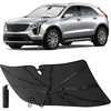 EcoNour Umbrella Foldable Windshield Sun Shade Fit for 2019-2021 2022 2023 Cadillac XT4 Sunshade, Front Car Window Shades Sun Visor, UV Protection, Heat Blocker, Car Accessories