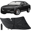 EcoNour Umbrella Foldable Windshield Sun Shade Fit for 2020-2023 2024 2025 Cadillac XT6 Sunshade, Front Car Window Shades Sun Visor, UV Protection, Heat Blocker, Car Accessories