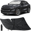 EcoNour Umbrella Foldable Windshield Sun Shade Fit for 2021-2024 2025 2026 Ford Mustang Mach E Sunshade, Front Car Window Shades Sun Visor, UV Protection, Heat Blocker, Car Accessories