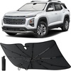 EcoNour Umbrella Windshield Sun Shade Compatible for Chevrolet Equinox 2025 2026 | Foldable Front Window Sunshade Sun Visor Cover | UV Blocker Heat Shield Car Accessories | Interior Windshield Cover